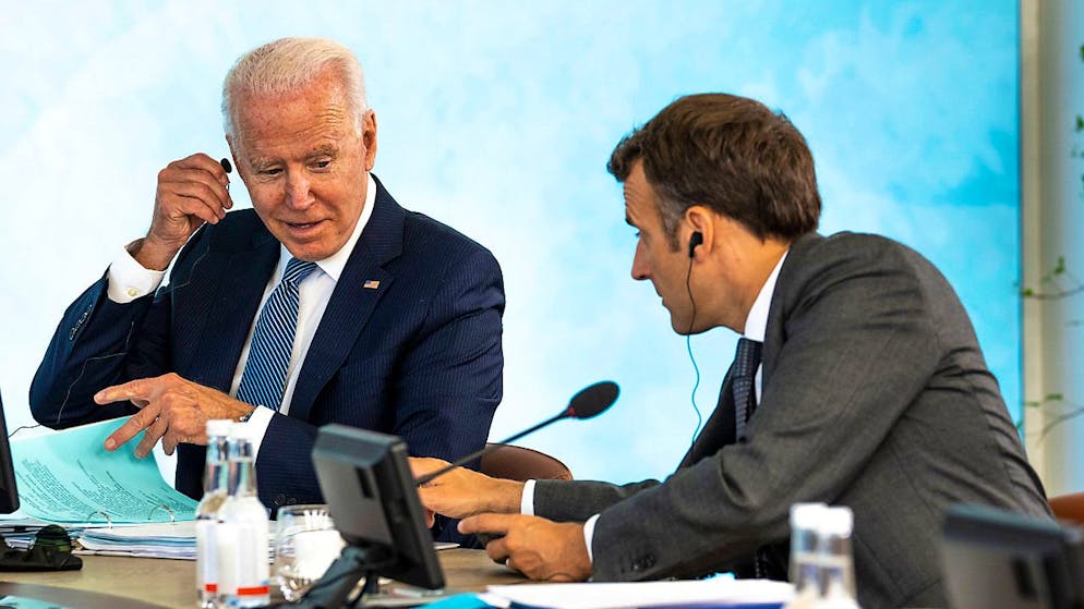Il presidente degli Stati Uniti Joe Biden e il presidente francese Emmanuel Macron si incontreranno in Europa a fine ottobre (foto d'archivio)