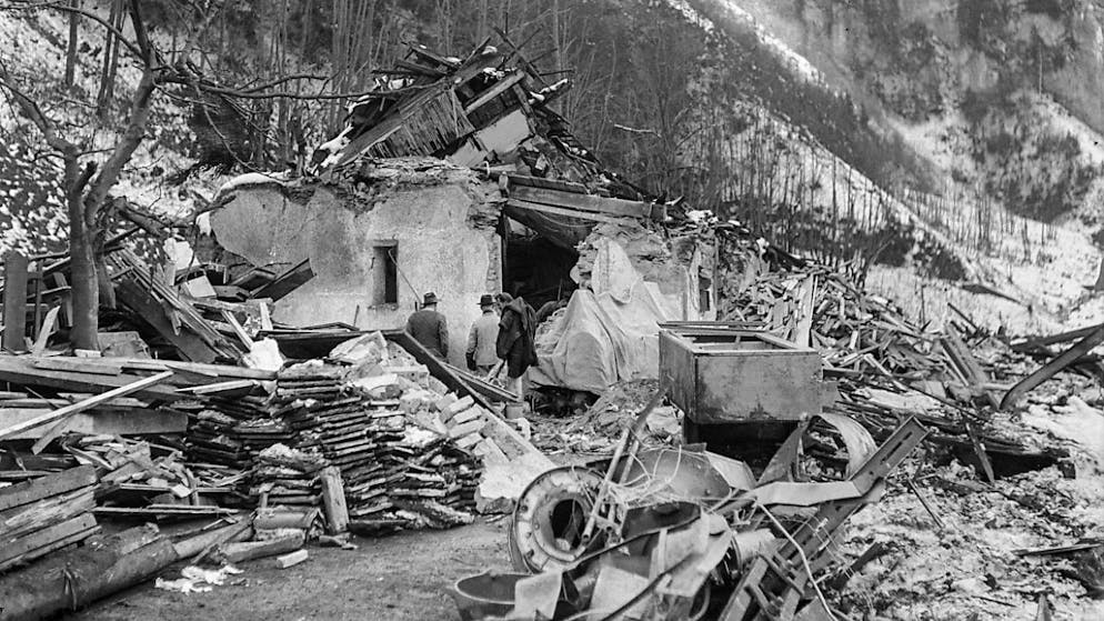 Une explosion partielle du dépôt de Mitholz en 1947 avait détruit plus de 100 maisons. Neuf personnes avaient perdu la vie (archives).