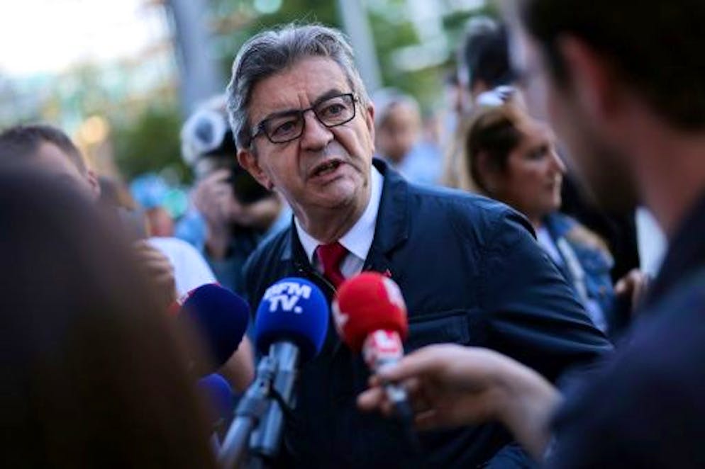 Le chef de file de La France insoumise Jean-Luc Mélenchon le 24 septembre 2021 à Paris