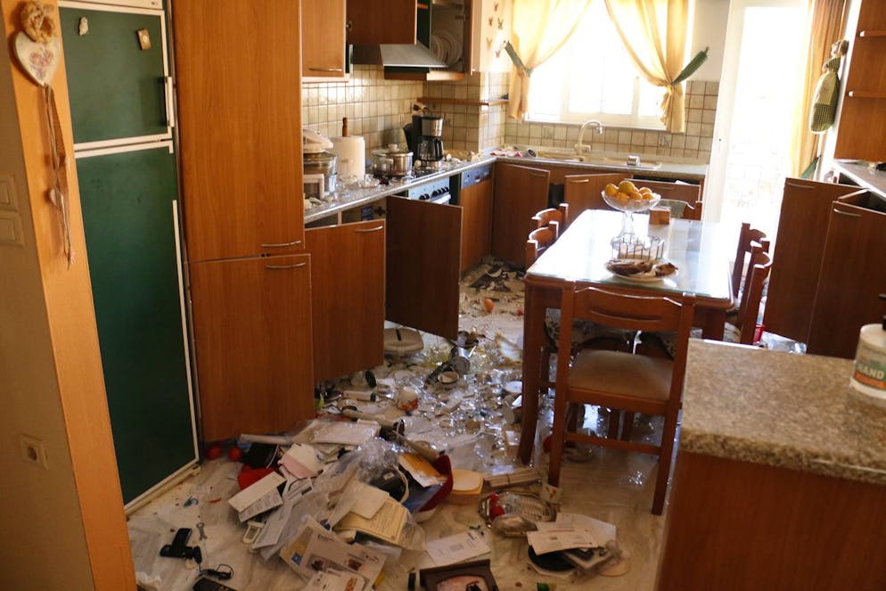 La secousse a été particulièrement forte, comme en témoigne cette image.
