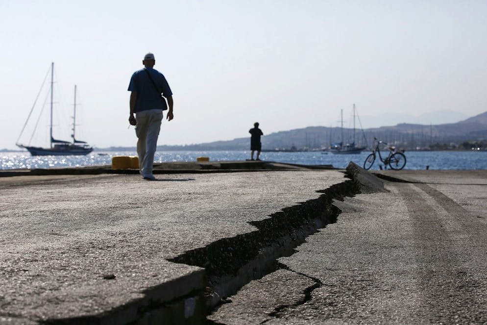 Ce n'est pas le premier séisme qui touche la Crète, la Grèce étant traversée par d'importantes failles géologiques. En 2017, un tremblement de terre d'une magnitude de 6.7 avait lui aussi provoqué des dégâts. (archives)