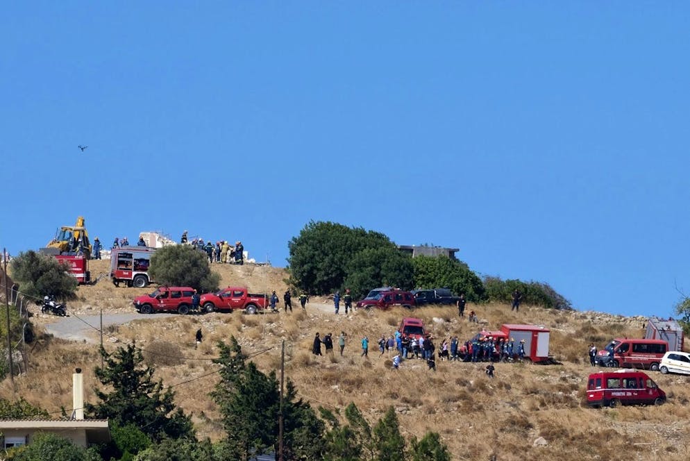 Les secours interviennent sur le site où l'église a été démolie et où un homme a perdu la vie.