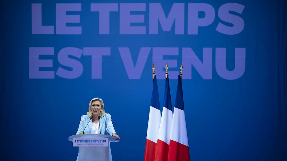 En vue de la présidentielle française en 2022, Marine Le Pen a proposé d'inscrire la "priorité nationale" dans la Constitution (archives).