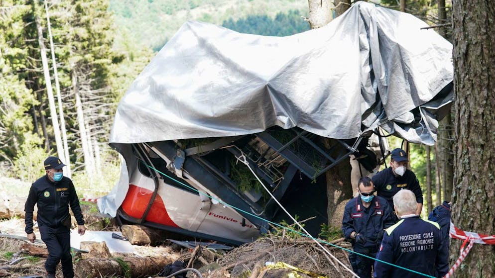 Sarà rimossa a partire dall'11 ottobre la cabina della funivia Stresa-Mottarone precipitata lo scorso 23 maggio con un bilancio di 14 morti (foto d'archivio)