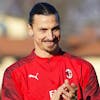 AC Milan's Zlatan Ibrahimovic claps his hands during a training session in view of the Sunday's Italian Serie A soccer match between AC Milan and Udinese in Carango, Italy, Friday, Jan. 17, 2020. (Spada/LaPresse via AP)