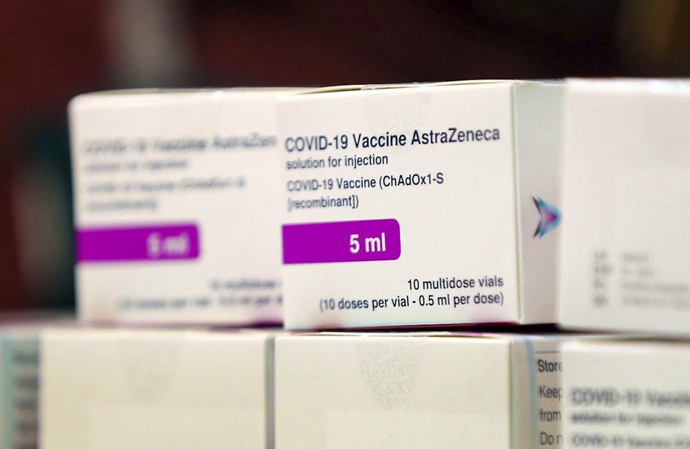 Doses of the COVID-19 vaccine developed by Oxford University and U.K.-based drugmaker AstraZeneca arrive at the Princess Royal Hospital in Haywards Heath, England, Saturday Jan. 2, 2021. The UK has 530,000 doses available for rollout from Monday. (Gareth Fuller/Pool via AP)