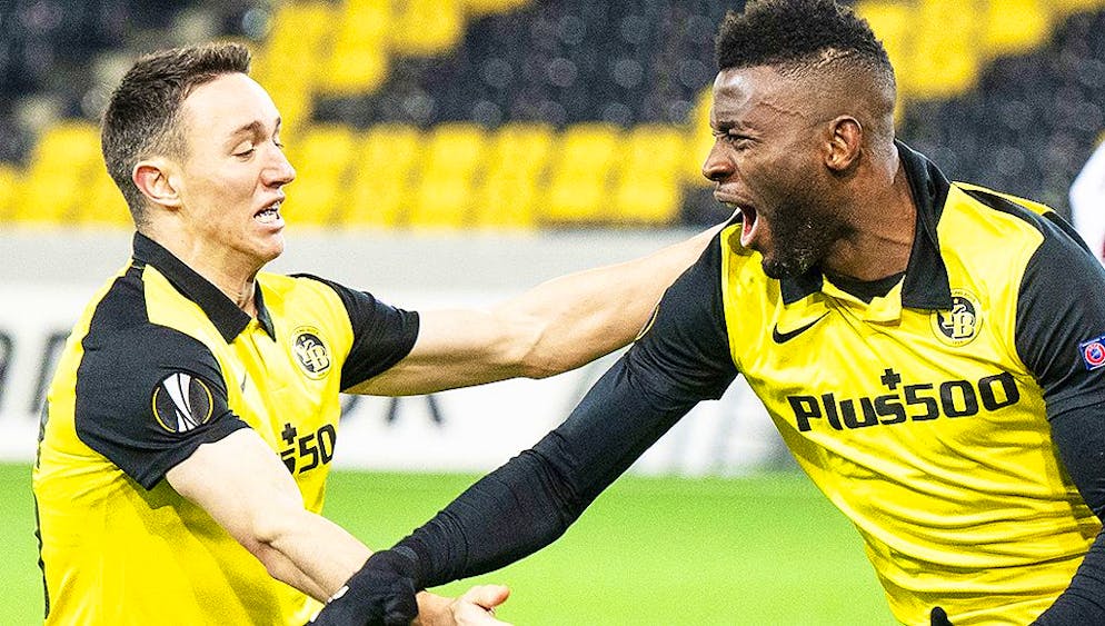 Es ist kaum vorstellbar, dass sich die Young Boys in ihrer derzeitigen Form von Schlusslicht Vaduz werden stoppen lassen. Hier Silvan Hefti und Torschützenkönig Jean-Pierre Nsame