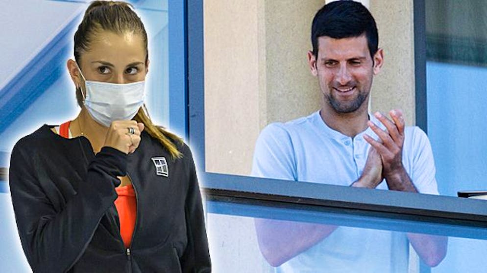Davon träumt Belinda Bencic: Novak Djokovic darf sich an der frischen Luft aufhalten.