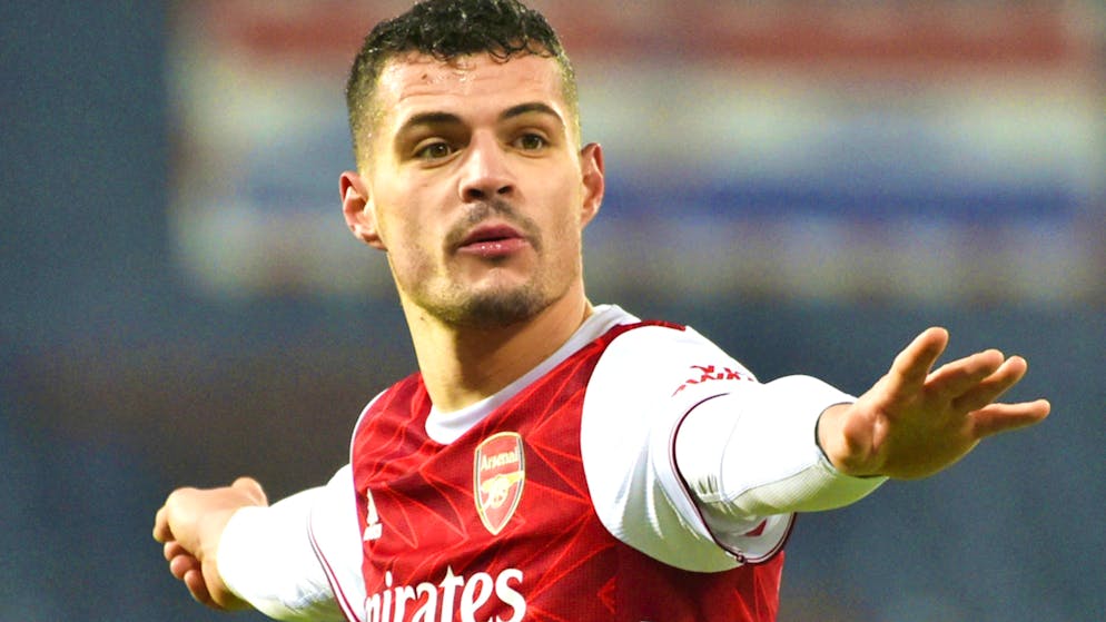 Granit Xhaka a été impliqué sur l'action magistrale de la 31e minute qui a permis à Bukayo Saka d'ouvrir le score.