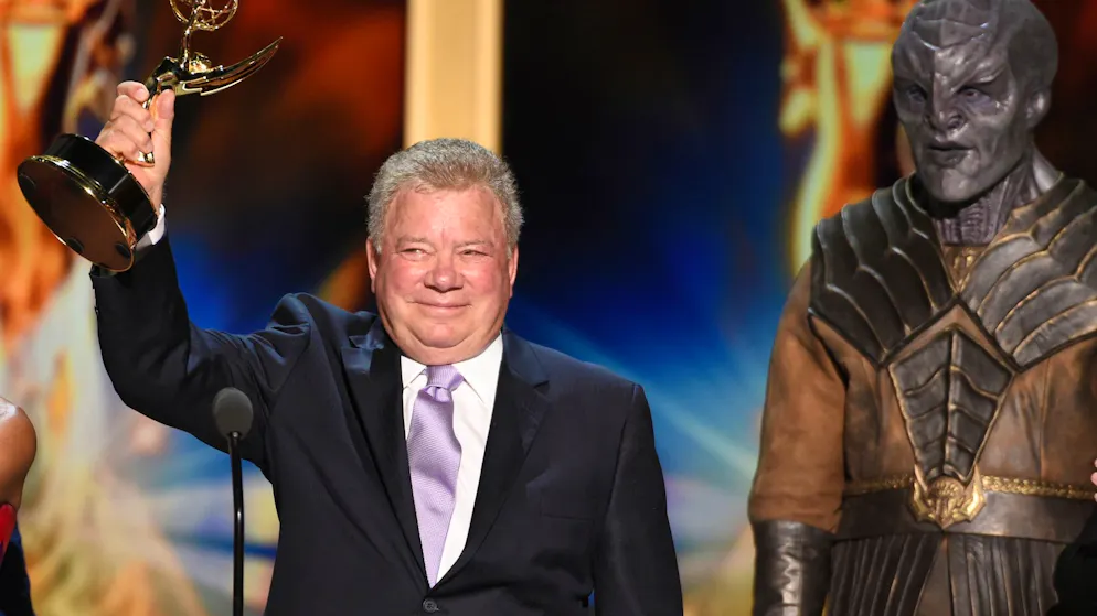 William Shatner 2018 im Microsoft Theater bei der Verleihung der Creative Arts Emmy Awards. Mit 90 Jahren soll der kanadische Schauspieler nun wirklich ins All fliegen.