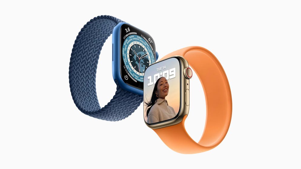 Die neue Apple Watch Series 7 hat ein grösseres Display als die Vorgängermodelle.