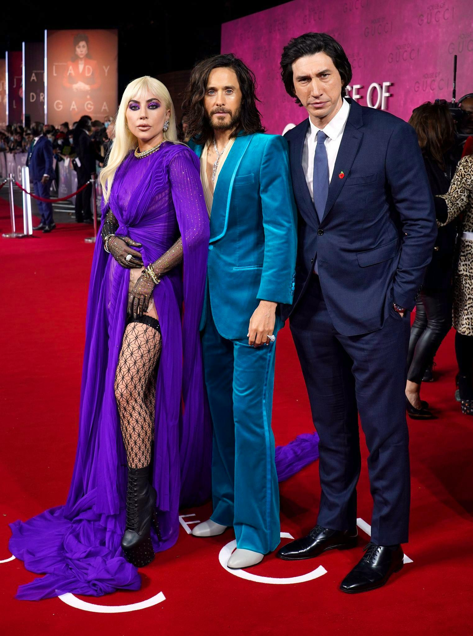 Lady Gaga, Jared Leto (Mitte) und Adam Driver bei der Premiere von «House of Gucci».