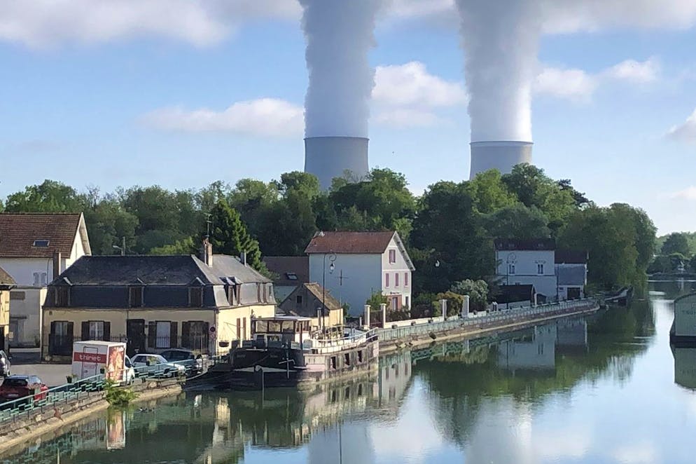The nuclear power plant of Nogent-sur-Seine, east of Paris is pictured Thursday, May 27, 2021? (AP Photo/Bertrand Combaldieu)