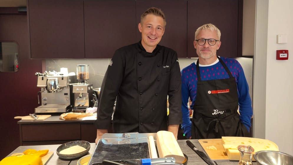 «Sono sempre stato un ragazzo da formaggio»: Ivo Adam insieme al redattore di blue News Bruno Bötschi.