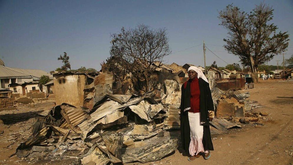 Case bruciate a Jos, in Nigeria.