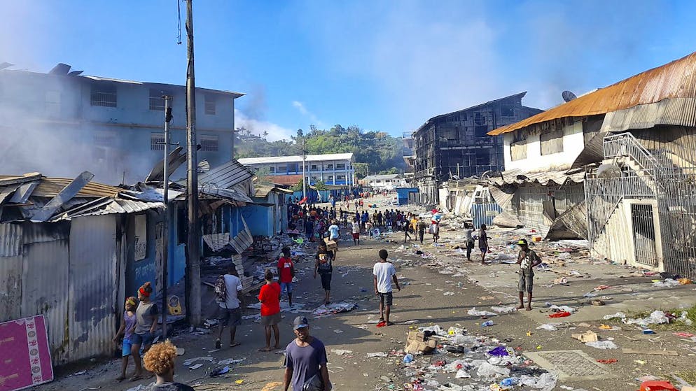 Una strada di Honiara, capitale delle Isole Salomone.