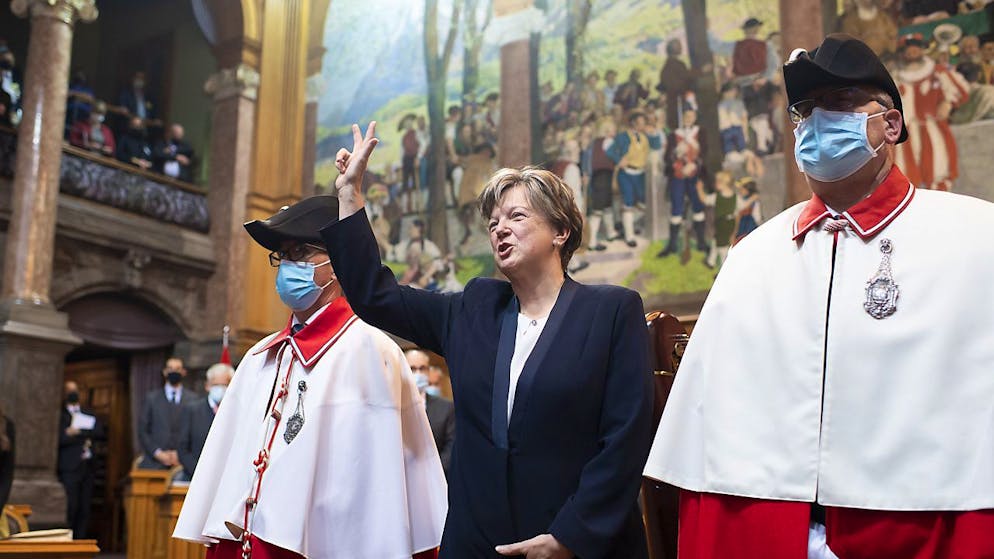 Isabelle Chassot, eletta alla camera dei cantoni per il Centro (ex PPD) al posto del socialista Christian Levrat.