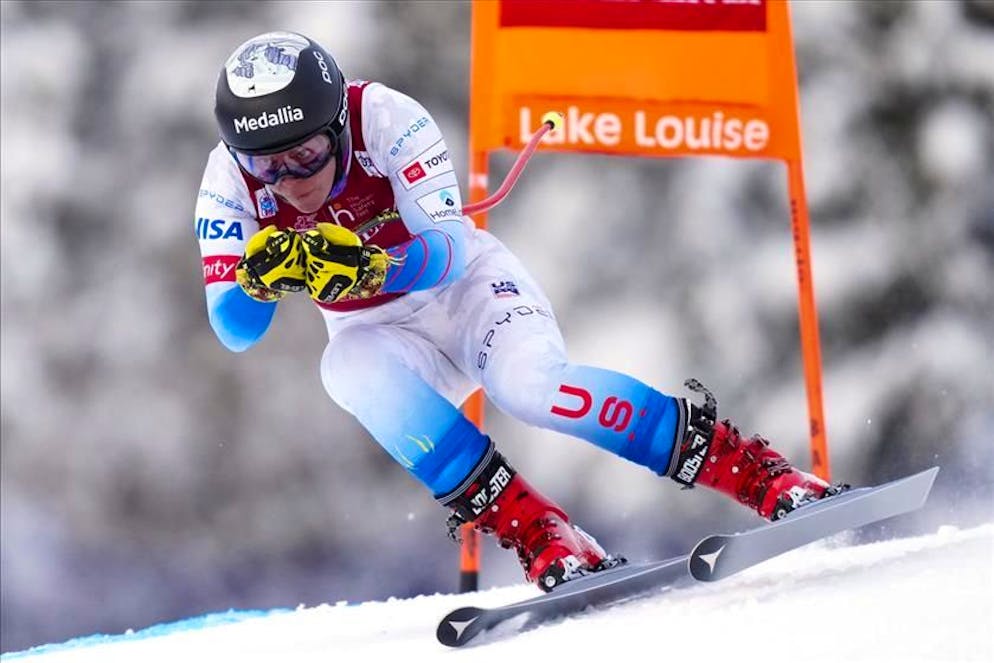 In pista a Lake Louise