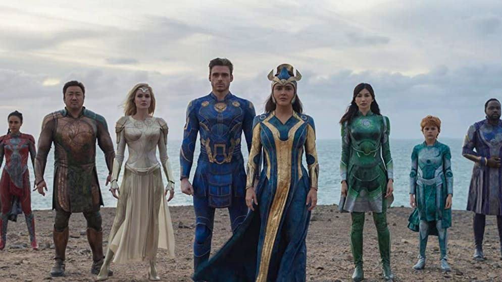 Salma Hayek Interview.  The Eternals also include Angelina Jolie, Gemma Chan and Richard Madden.  The film was directed by Academy Award winner Chloé Zhao ("Nomadland").