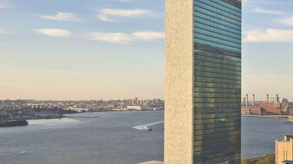 Il palazzo di vetro a New York.