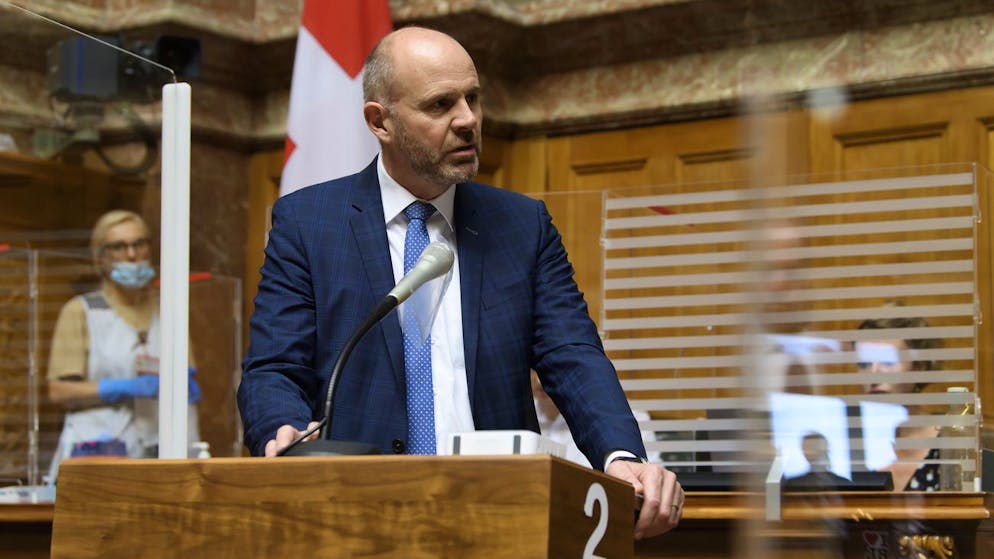 Thomas Hurter, SVP-SH, spricht waehrend der Herbstsession der Eidgenoessischen Raete, am Dienstag, 22. September 2020 im Nationalrat in Bern. (KEYSTONE/Anthony Anex)