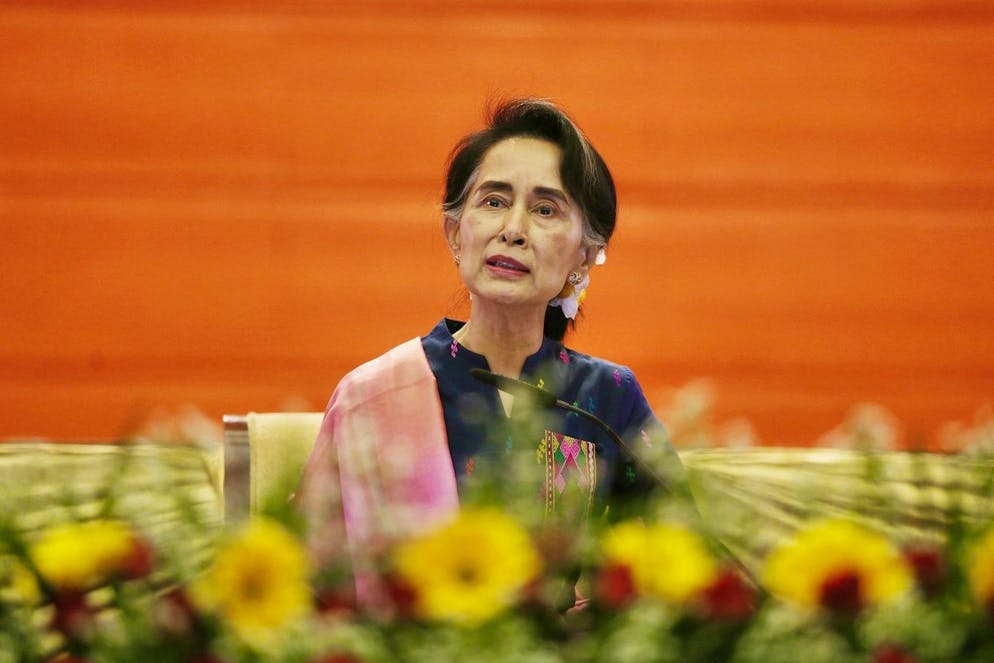 Aung San Suu Kyi est assignée à résidence depuis le coup d'Etat du 1er février qui a mis un terme brutal à la transition démocratique en cours dans le pays depuis 2010 (archives).