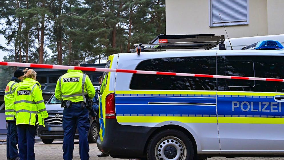 La police a découvert cinq cadavres dans cette maison de Königs Wusterhausen, au sud de Berlin.