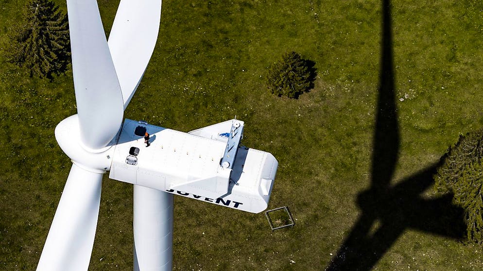 Le parc éolien de la Grandsonnaz (VD) prévoit la construction de quinze machines d'une hauteur maximale de 150 mètres (photo prétexte).
