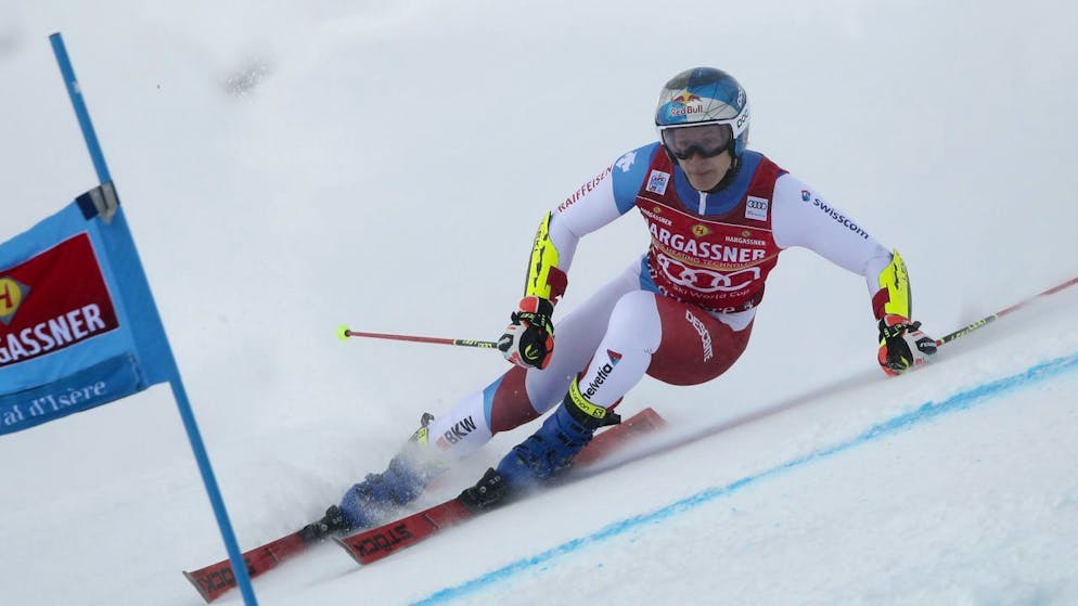 Marco Odermatt a signé le meilleur temps de la 1re manche à Val d'Isère
