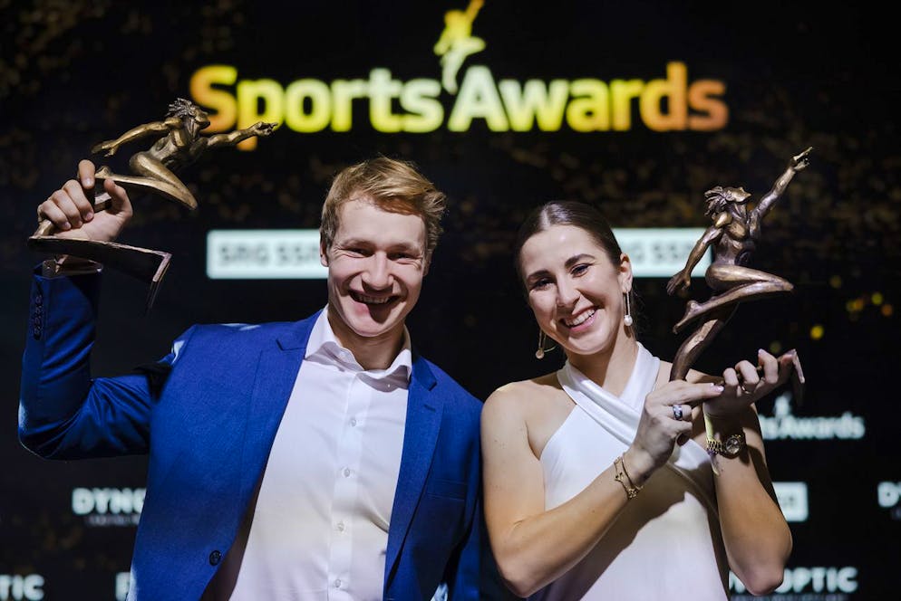 Marco Odermatt (sinistra) e Belinda Bencic