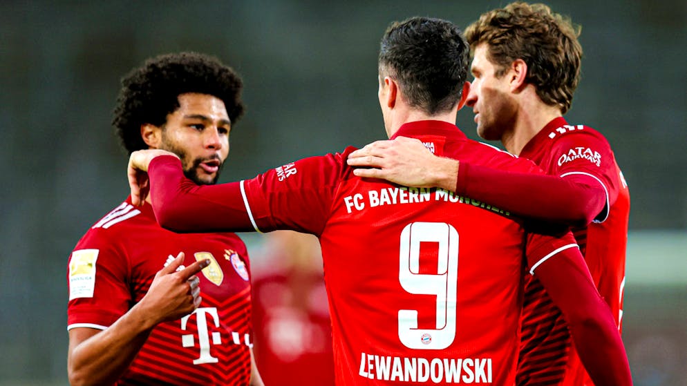 Serge Gnabry, auteur d'un triplé, et Robert Lewandowski ont régalé mardi à Stuttgart.