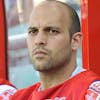 De droite a gauche, les nouveaux joueurs et fraichement qualifies du FC Sion Gabri, Jose Goncalves, Rodrigo et Guilherme Afonso regardent le match sur le banc des remplacants lors de la rencontre de football de Super League entre FC Sion et FC Lucerne, FCL, ce samedi 13 aout 2011 au stade de Tourbillon a Sion. (KEYSTONE/Laurent Gillieron)