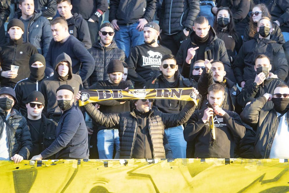 Tifosi dell'YB al Cornaredo, domenica 19 dicembre 2021