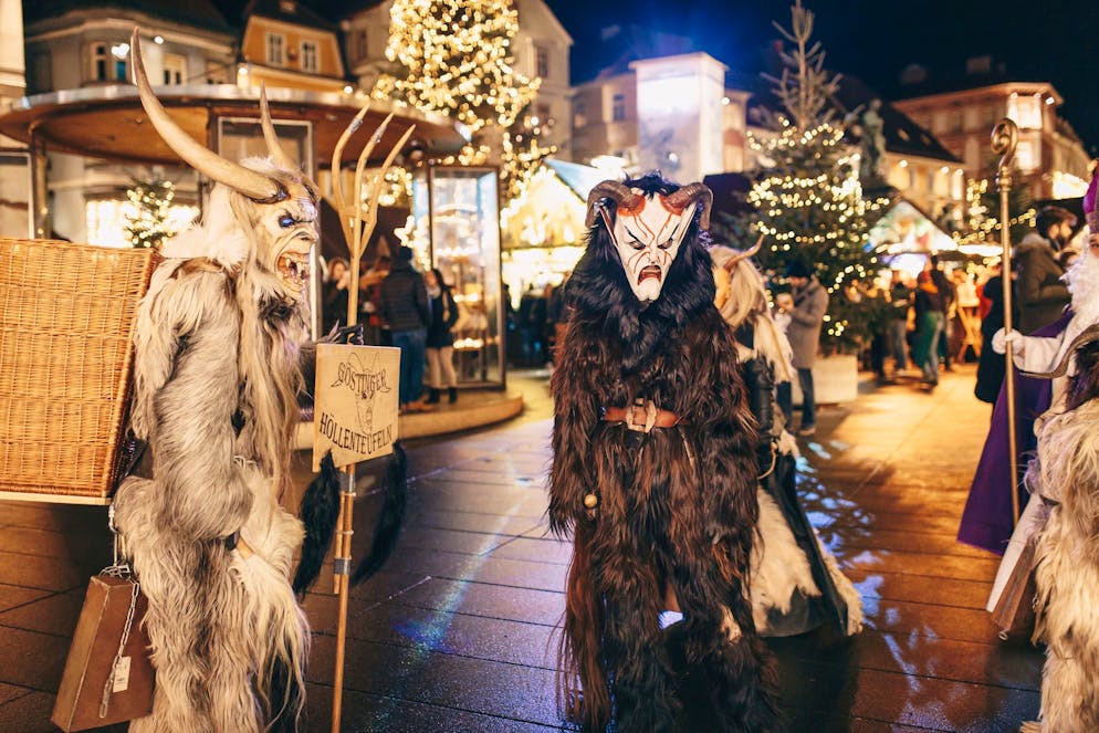 Krampus, le compagnon maléfique du Père Noël, dans les rues autrichiennes.