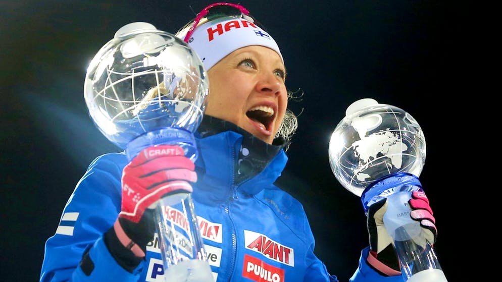 Kaisa Makarainen (ici en 2018) va partager son Globe de cristal de 2013/2014 avec Tora Berger.