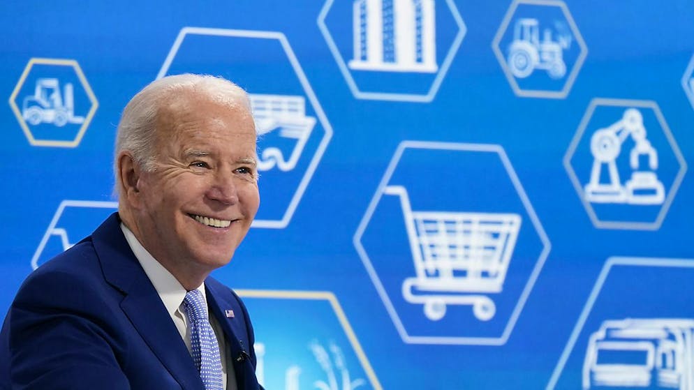 Il presidente americano Joe Biden ieri sera a Washington.