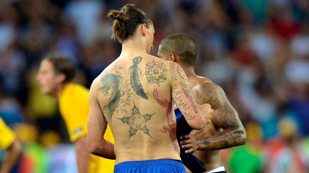 Avec ses tatouages, Zlatan Ibrahimovic ne serait pas le bienvenu en Chine.