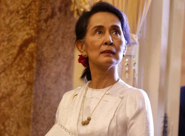 Friedensnobelpreisträgerin Aung San Suu Kyi hatte sich bei der jüngsten Parlamentswahl eine zweite Amtszeit gesichert.