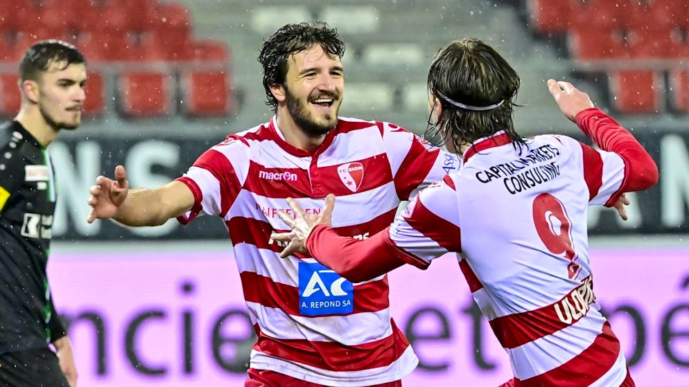 Anto Grgic (links) ist der wohl beste Sittener Spieler der letzten Wochen.