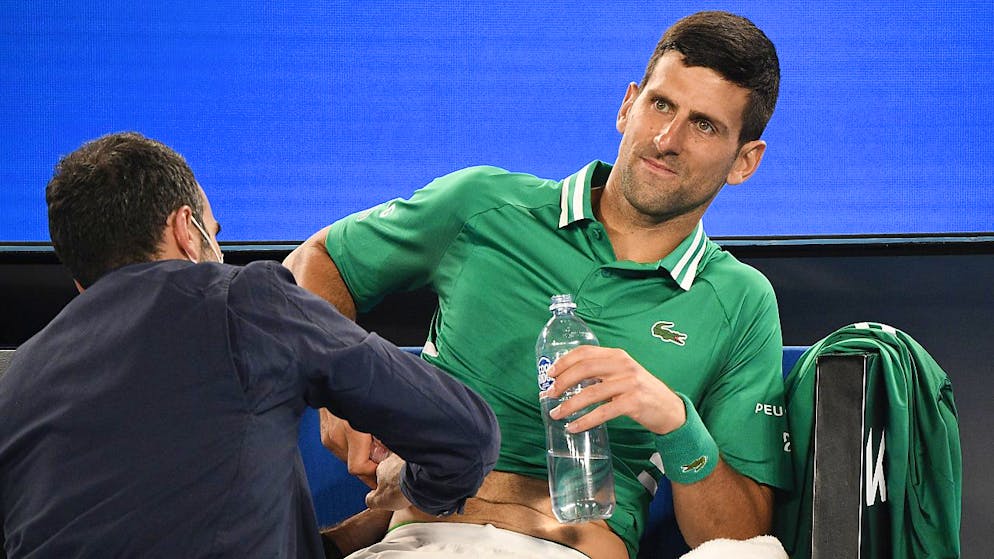 Novak Djokovic musste seine Verletzung an der Bauchmuskulatur immer wieder behandeln lassen