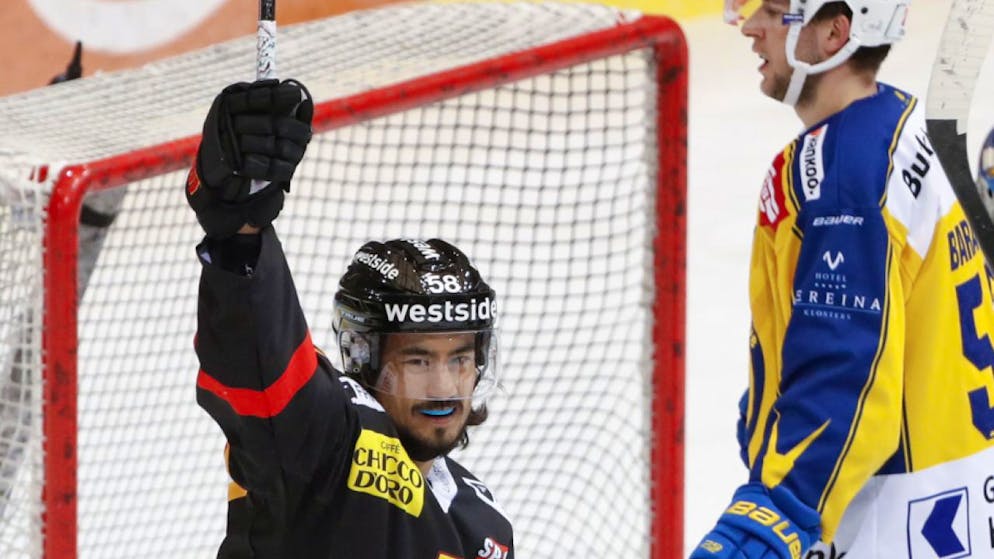 Eric Blum schoss die Berner 1:0 in Führung...