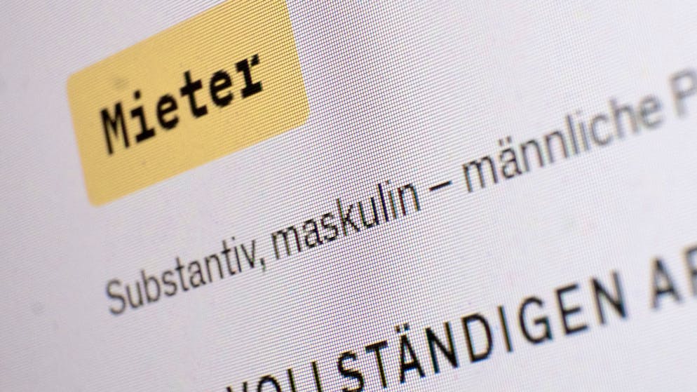 «Mieter» sind im Online-Duden ab sofort explizit männlich. Punkt.