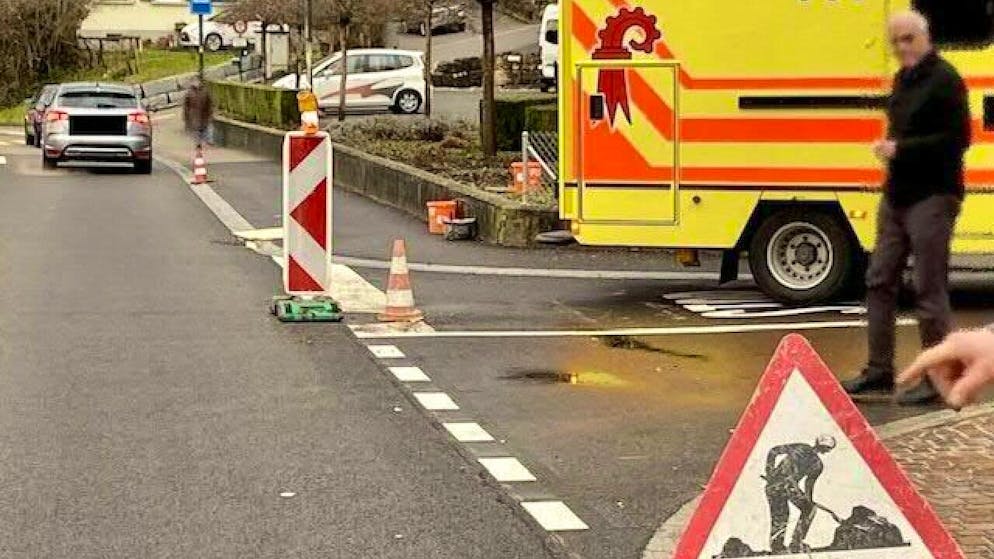 Auf dieser Baustelle in Bubendorf BL wurde am Montag ein Arbeiter angefahren.