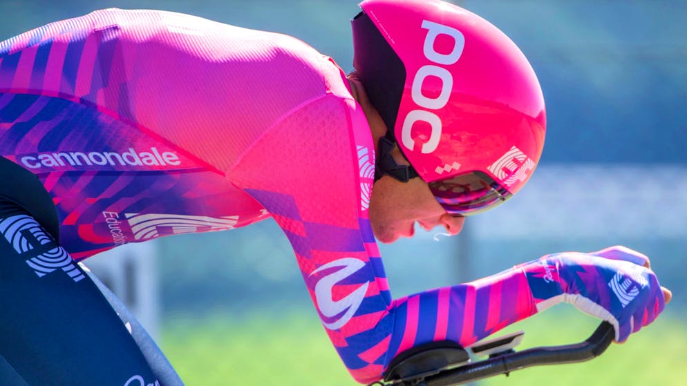 Stefan Bissegger (ici lors des CS 2020) a pris la 2e place du clm de l'UAE Tour