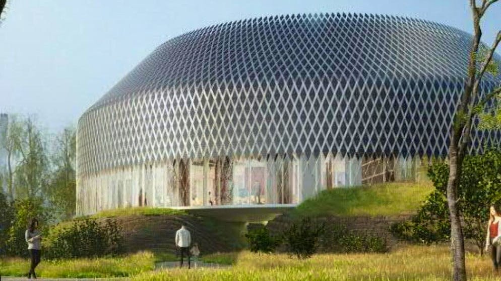 Auf dem Campus in Basel eröffnet Novartis im Herbst ein öffentlich zugängliches Ausstellungs- und Veranstaltungsgebäude