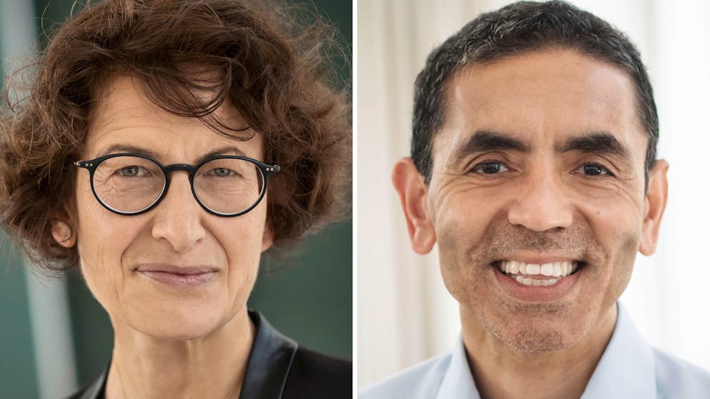 Die Gründer des Mainzer Corona-Impfstoff-Herstellers Biontech, Özlem Türeci und Ugur Sahin.