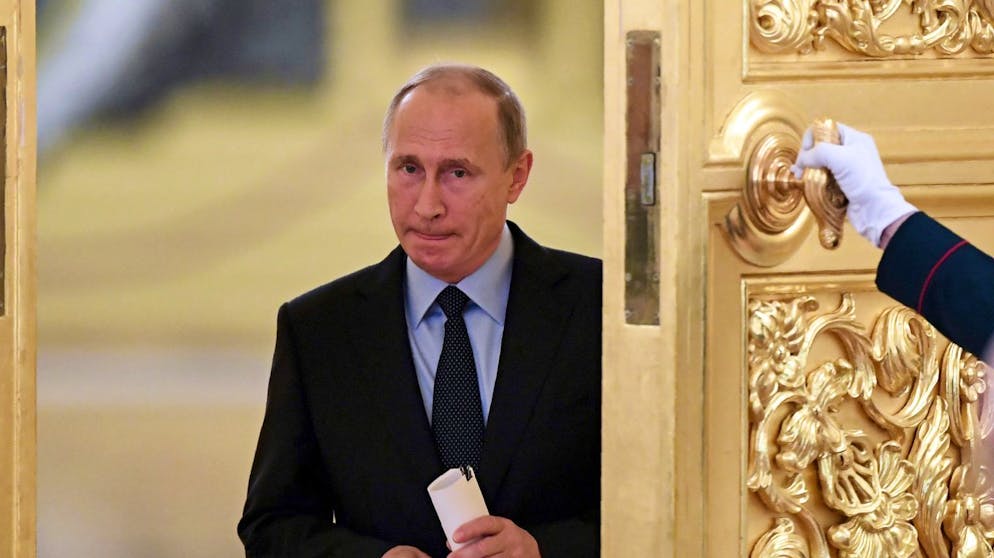 Russlands Präsident Wladimir Putin in Russlands Machtzentrale, dem Kreml.