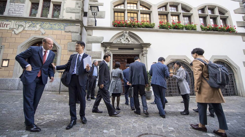 Eine Delegation aus Südkorea besuchte am 3. Oktober 2018 Zug, um sich über das Schweizer Crypto Valley zu informieren.