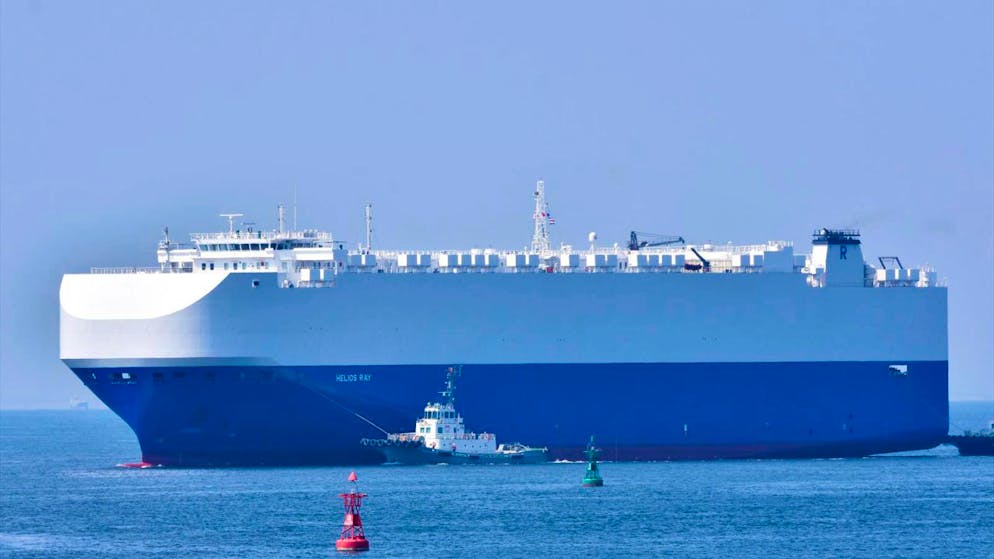 HANDOUT - ARCHIV - Das Frachtschiff Helios Ray fährt im Hafen von Chiba. Israels Ministerpräsident Benjamin Netanjahu hat den Iran für die Explosion auf dem Frachtschiff einer israelischen Firma im Golf von Oman verantwortlich gemacht. Foto: Katsumi Yamamoto/Katsumi Yamamoto/AP/dpa - ACHTUNG: Nur zur redaktionellen Verwendung im Zusammenhang mit der aktuellen Berichterstattung bis zum 15.03.2021 und nur mit vollständiger Nennung des vorstehenden Credits