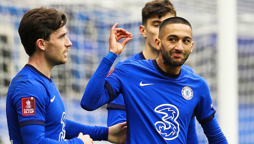 Hakim Ziyech erzielte für Chelsea das 2:0 im Cup-Viertelfinal